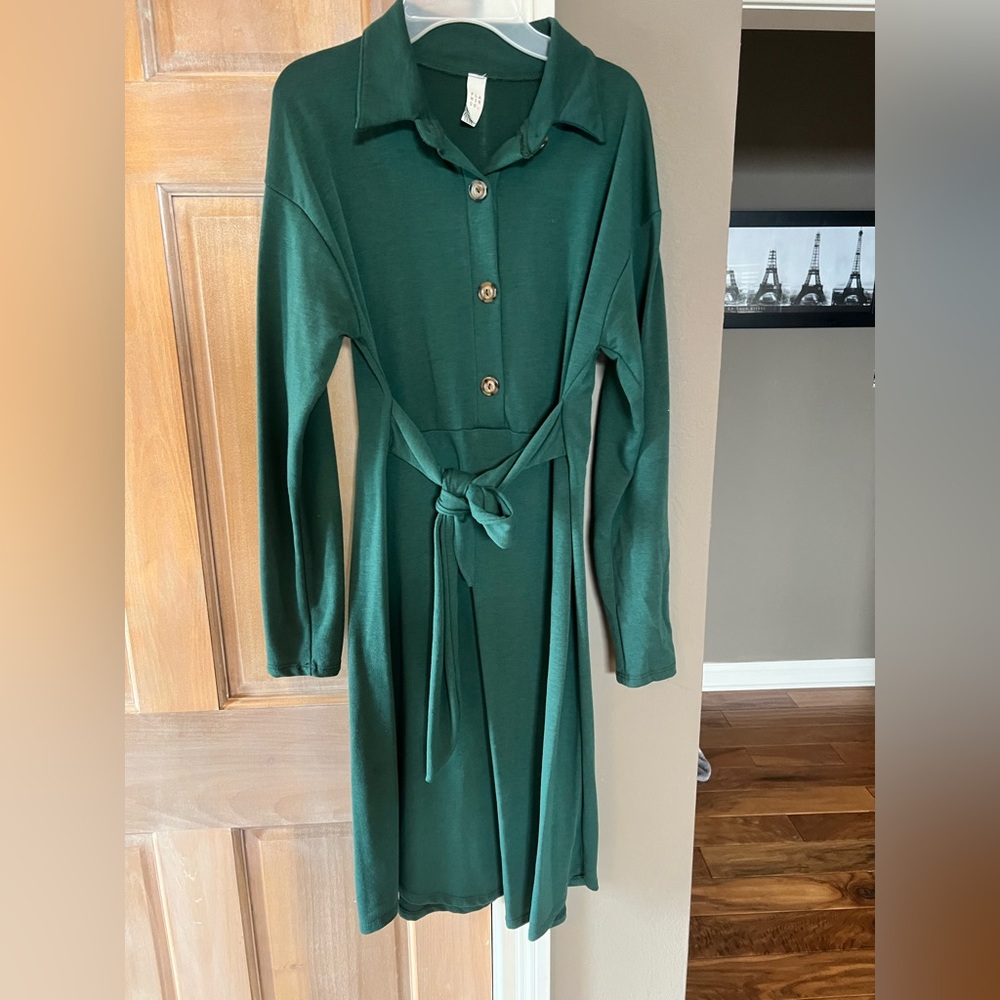 Green midi dress, ROOLEE, size small, flamingo brand
